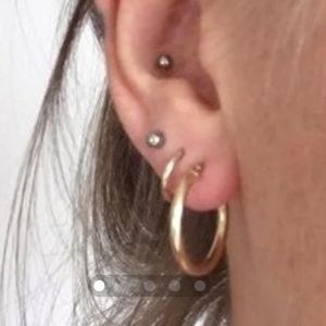 Price Firm! 14kt Yellow Gold Hoops